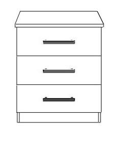 3 drawer narrow chest