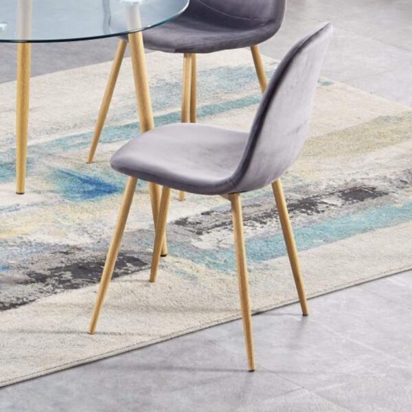 Oslo Grey Velvet Chair