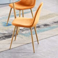 Oslo Orange Velvet Chair