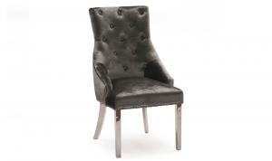 Belvedere Dining Chair  Charcoal Velvet