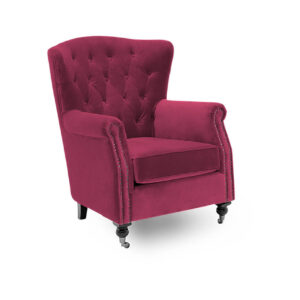 Darby Wingback Chair Berry