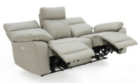 Positano-3-Seater-Electric-Recliner-Light-Grey-Angle-Open