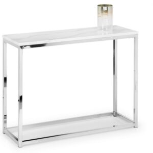 Scala White Marble Console Table