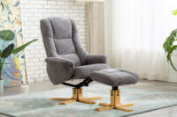 Florence Swivel Recliner Charcoal Lille