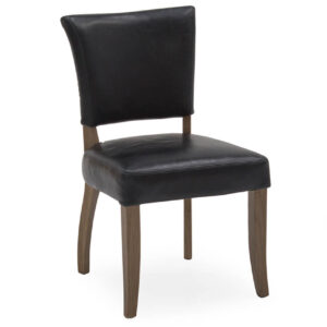 Duke Dining Chair Ink Blue Leather