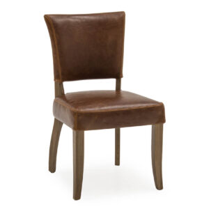 Duke Dining Chair Brown Leather