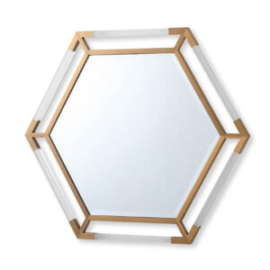 Marissa Hexagonal Mirror Gold