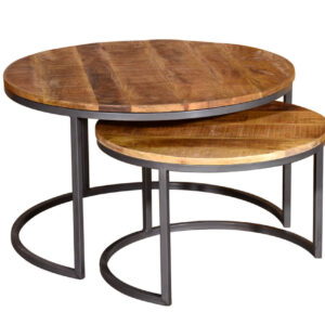 Savannah Round Coffee Table – Set of Two