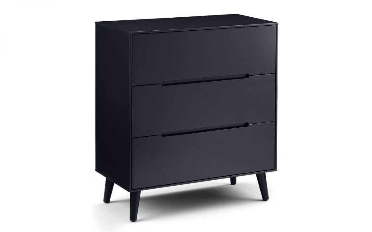Alicia 3 Drawer Chest Anthracite