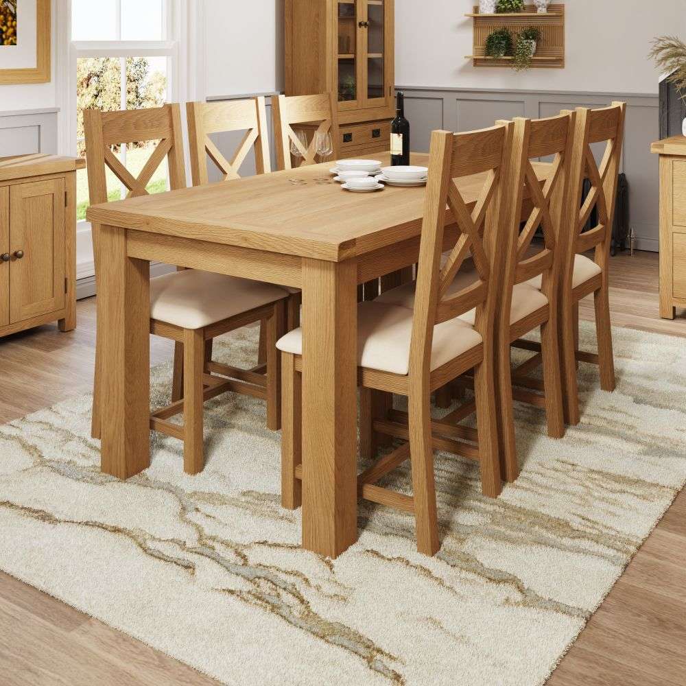 Conny Oak Dining 1.7M Butterfly Extending Table