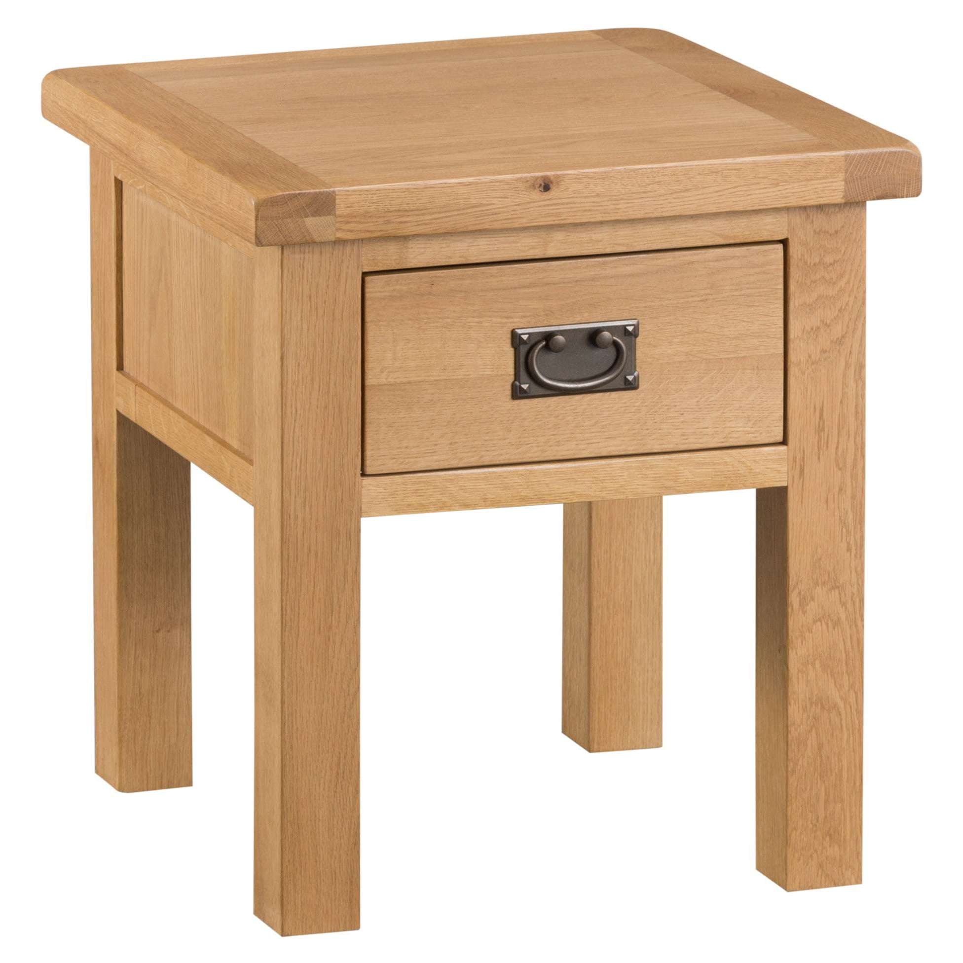 Conny Oak Living Lamp Table (With Drawer)