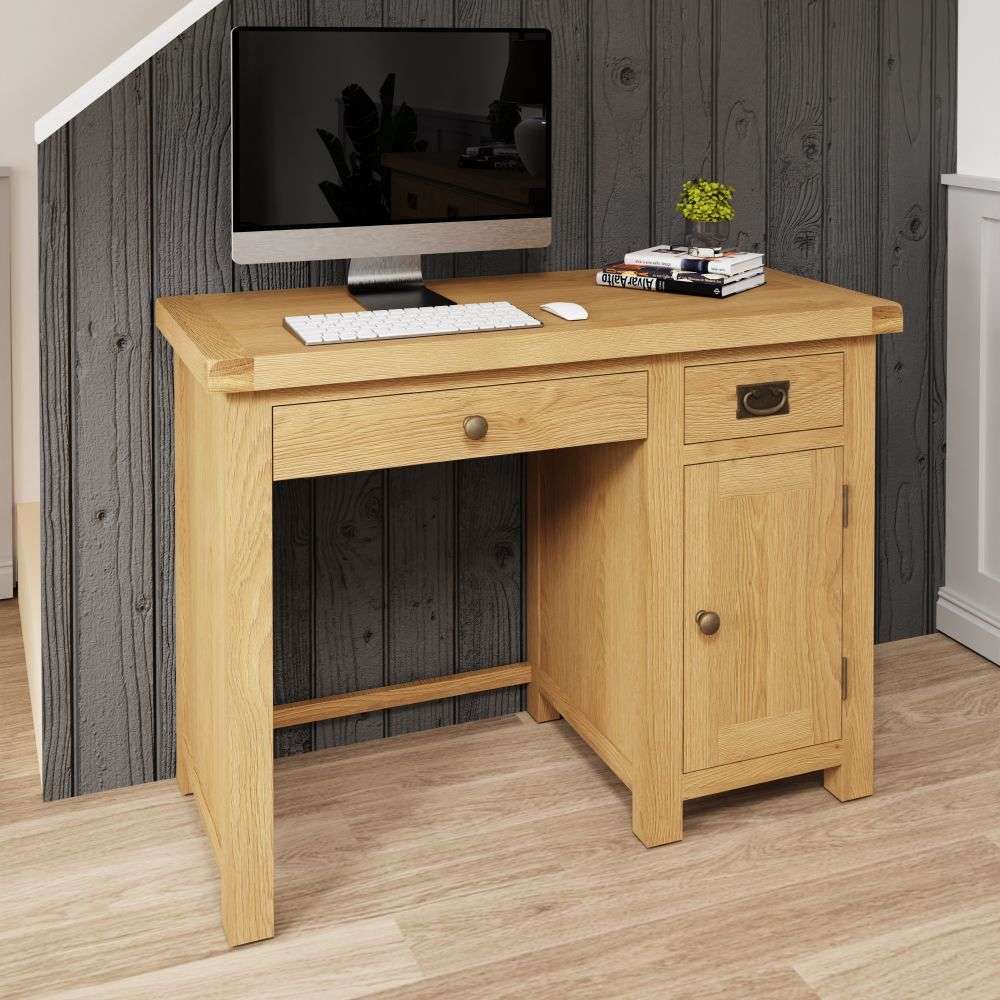 Conny Oak Living Single Computer Desk