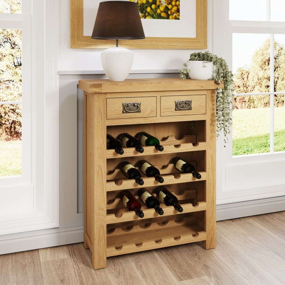 Conny Oak Living Small Wine Rack