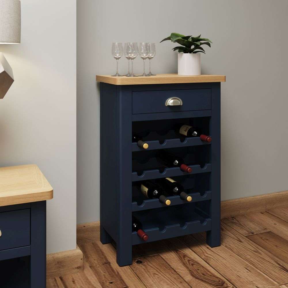 Ramma Blue Wine Cabinet