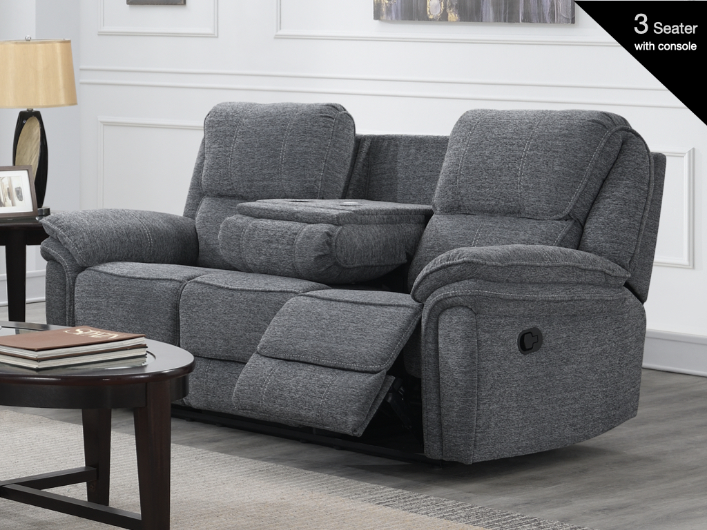 Belmont 3 seater (with console) grey