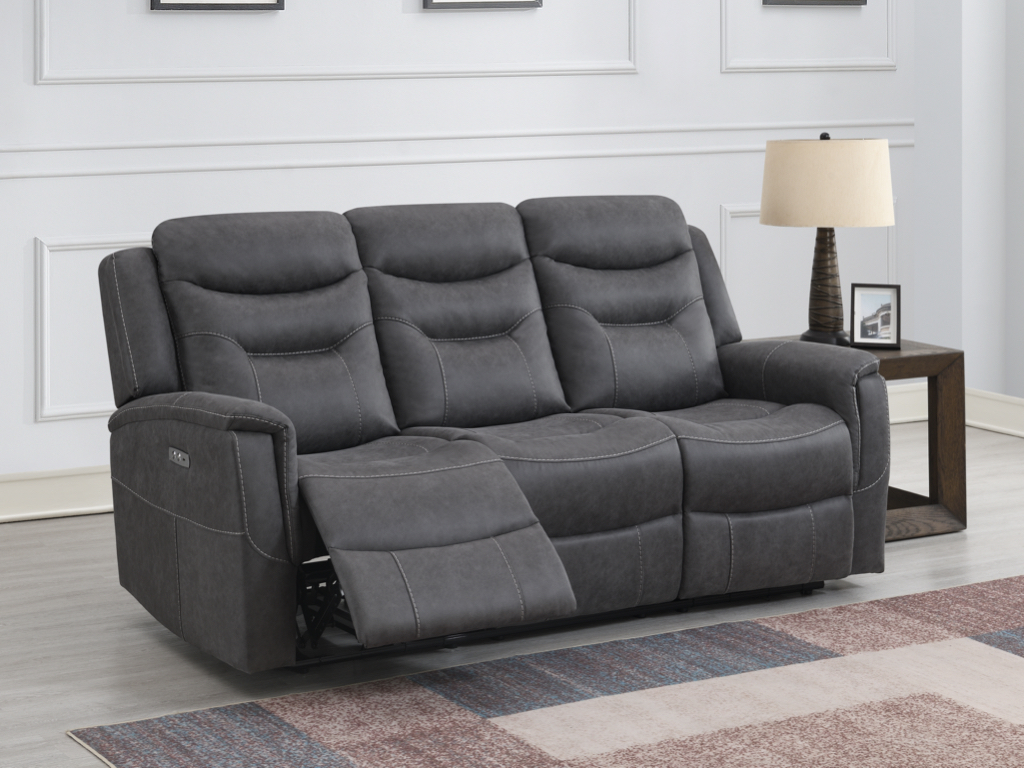 Harrogate 3 seater electric sofa in grey