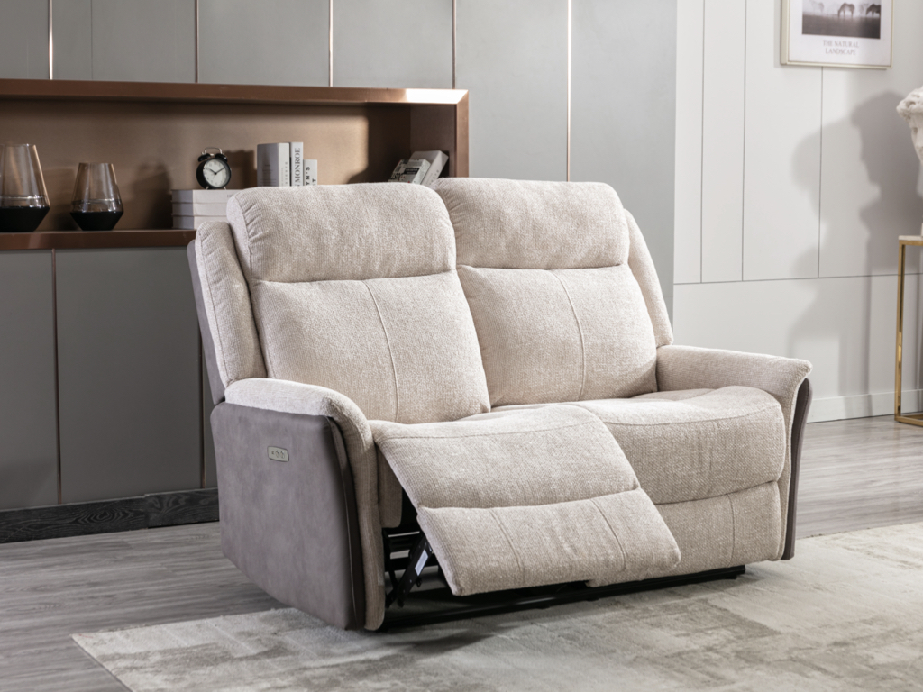 Treyton Fusion 2 seater electric sofa in beige