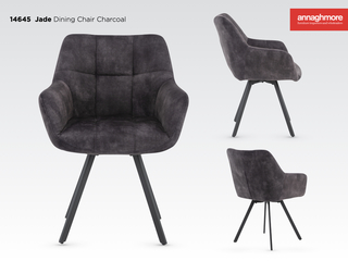 Jade Dining Chair KD in Charcoal