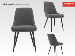 Noah Dining Chair KD in Dark Grey