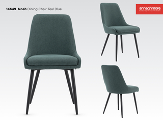Noah Dining Chair KD in Teal Blue