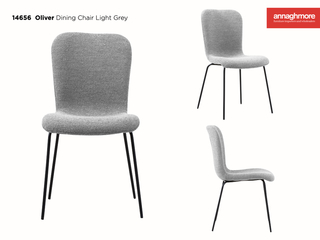 Oliver Dining Chair KD in Light Grey