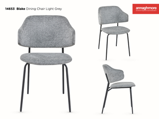 Blake Dining Chair KD in Light Grey