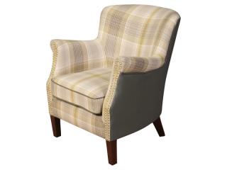Harlow Armchair in Yellow Check