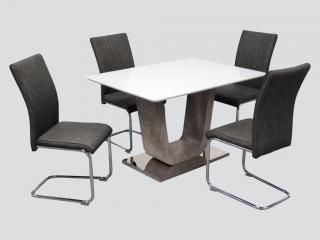 Castello 120cm Fixed Dining Set with 4 Chairs