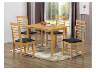 Hanover 1x4 Dining Set (Light Oak) (4 Chairs)