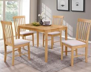 Cologne 1x4 Dining Set with 4 Chairs 