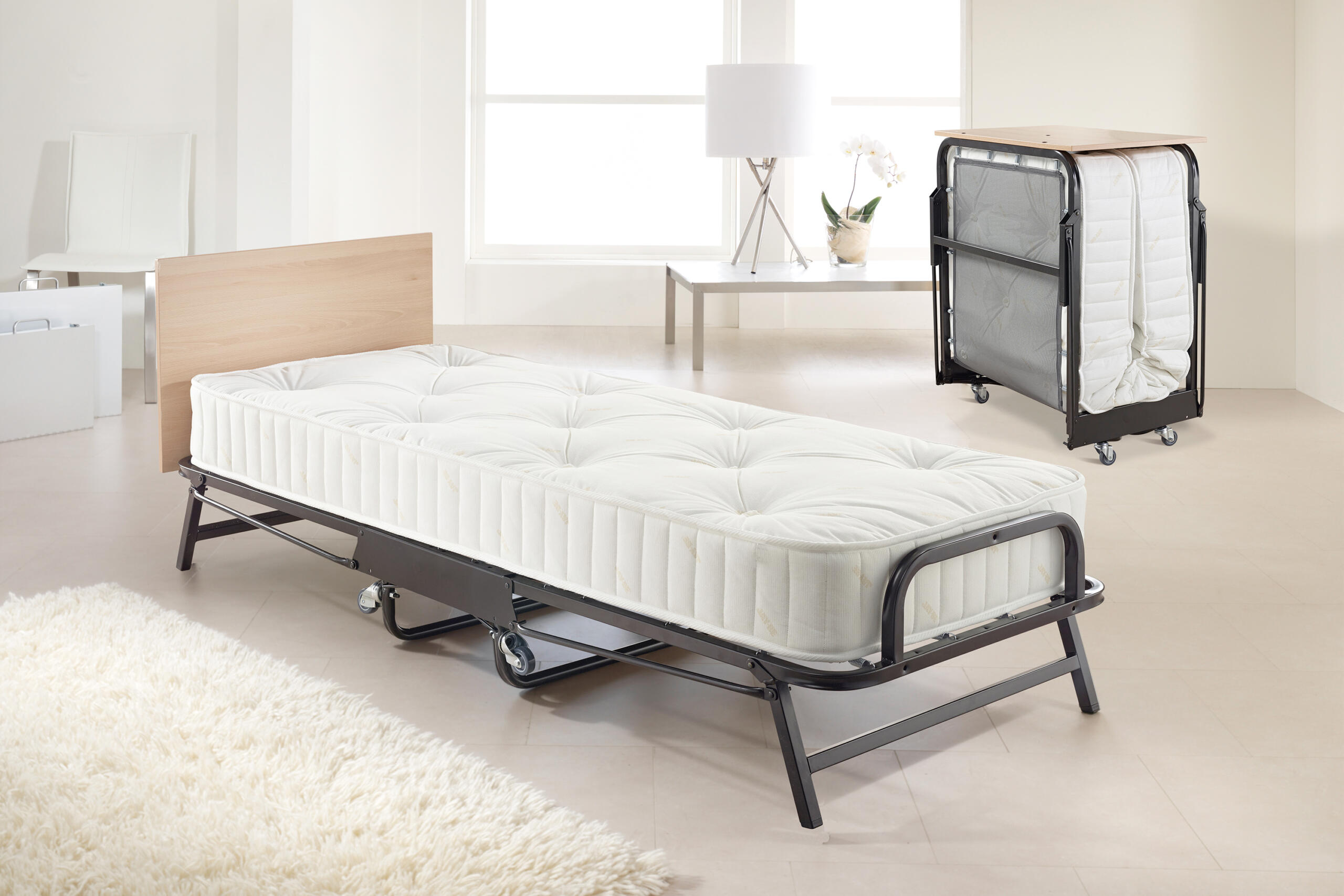 Crown Premier Folding Bed with Deep Sprung Mattress - Single