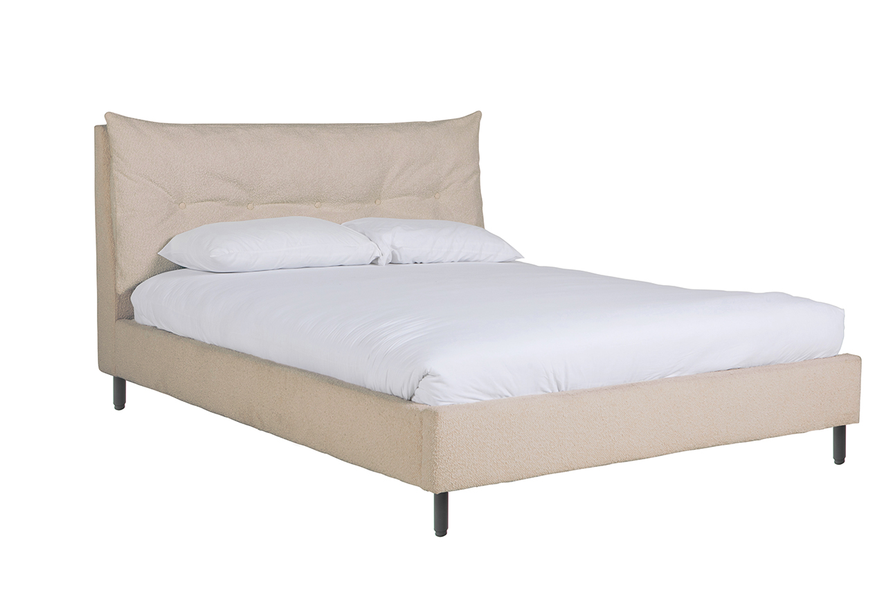 Avery Boucle Bed 5' in Latte