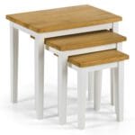 Cleo White and Oak Nest of Tables