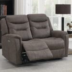 Harrogate 2 seater electric sofa in brown