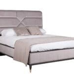 Diletta Bed 5' - Ebony Ecru Velvet