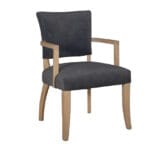 Duke Arm Chair Dark Grey Velvet