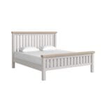 Salcombe Stone Grey 4'6 Slatted Bed