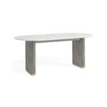 Isabella Oval Dining Table Marble Top
