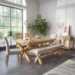 Normandy Cross Leg Extending Dining Table Set