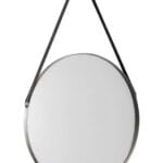 Opera Round Pewter Mirror