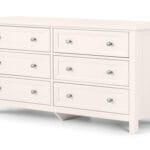 Maine 6 Drawer Wide Chest Surf White