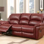 Farnham Leather Air 3 Seater Burgundy