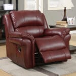 Farnham Leather Air Recliner Burgundy