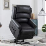 Windsor Black Leather Lift & Tilt Recliner - Dual Motor