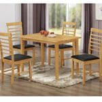 Hanover 1x4 Dining Set (Light Oak) (4 Chairs)