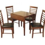 Hanover Square Dropleaf Dining Set (Dark) with 4 Chairs