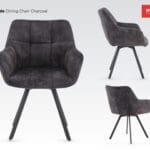 Jade Dining Chair in Charcoal