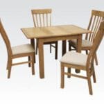 Kilmore Oak 80cm Extension Dining Set with 4 Chairs