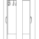 Shannon 2 Door Wide Wardrobe with Mirror