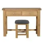 Delaney Dressing Stool Oak and Grey